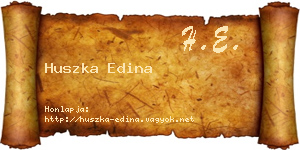 Huszka Edina névjegykártya